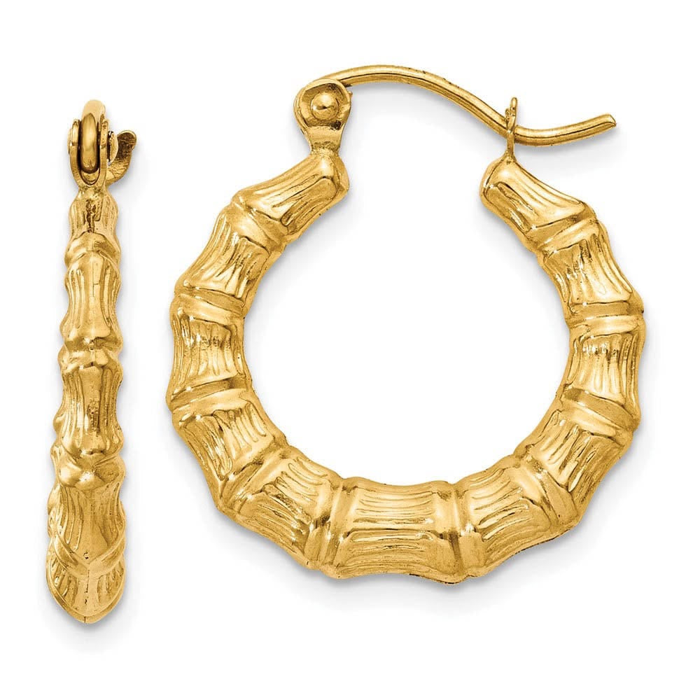 Bamboo hoop earrings