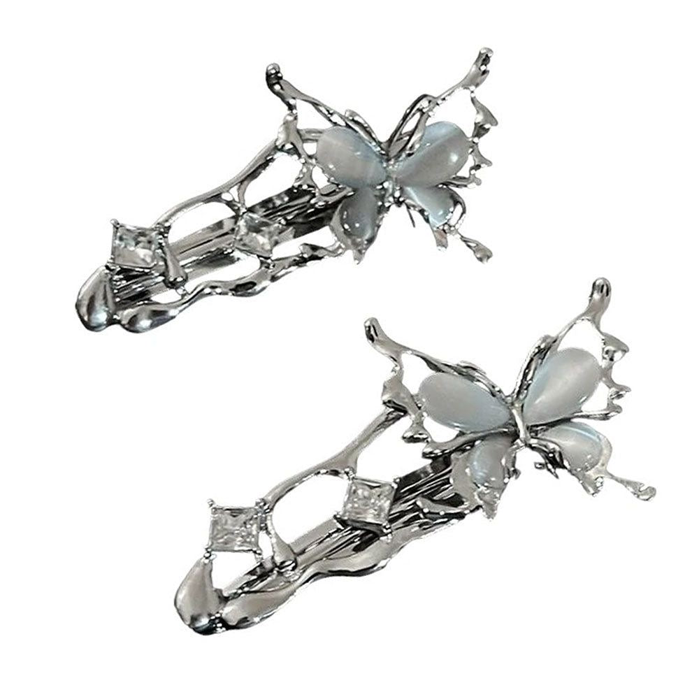 Liquid Metal butterfly hairpin