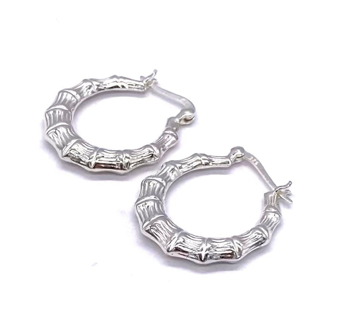 Bamboo hoop earrings