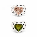 Polka dot heart ring