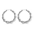 Bamboo hoop earrings